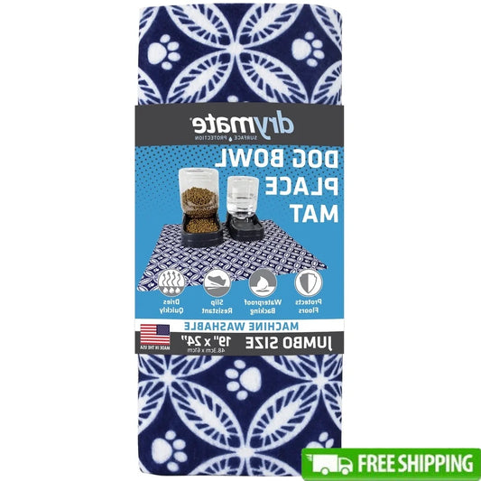 XMSJCN Waterproof Dog Food Mat Slip Resistant Absorbent