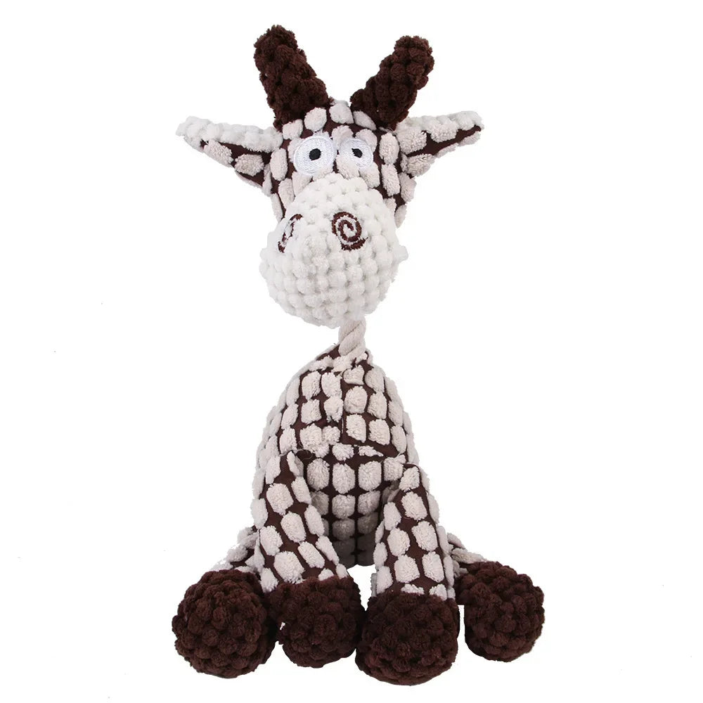Corduroy Monkey Pig Plush Dog Toy for Molar Training and Fun