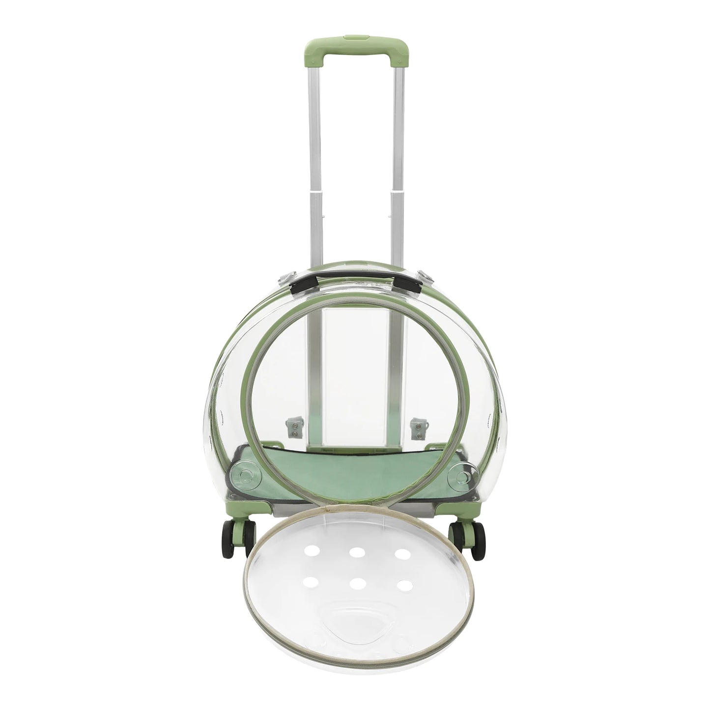 Breathable Waterproof Adjustable Cat Carrier with Rolling Wheels