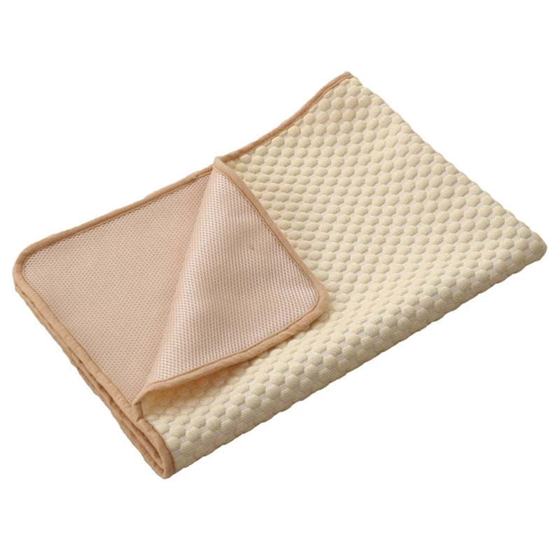 Cooling Dog Mat Summer Pet Bed Breathable Ice Silk Cushion