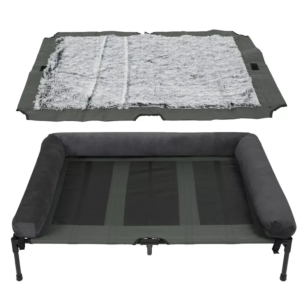 BINGOPAW Outdoor Elevated Dog Bed Cooling Raised Pet Lounger
