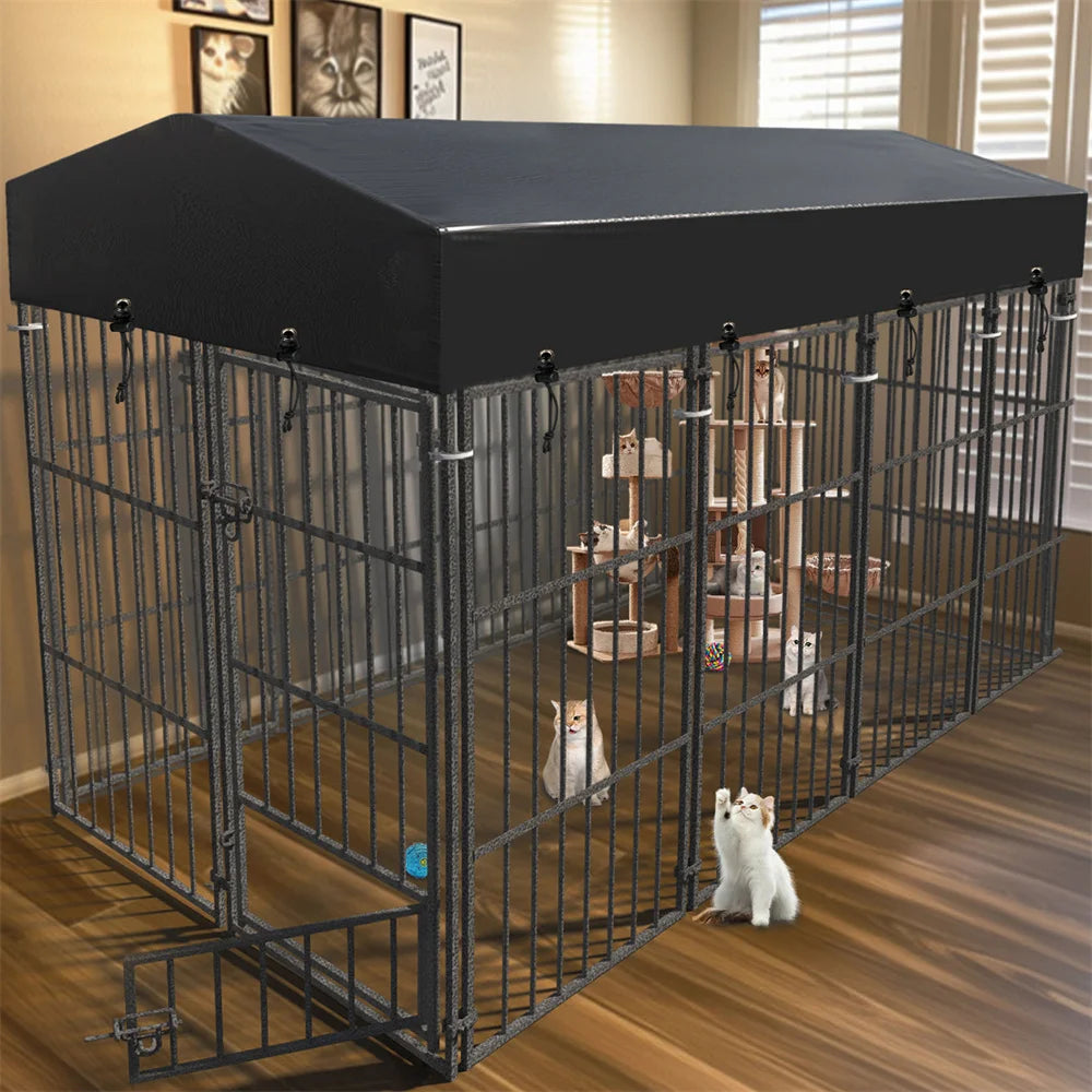 Borwarth Heavy Duty Large Dog Kennel Playpen With Roof