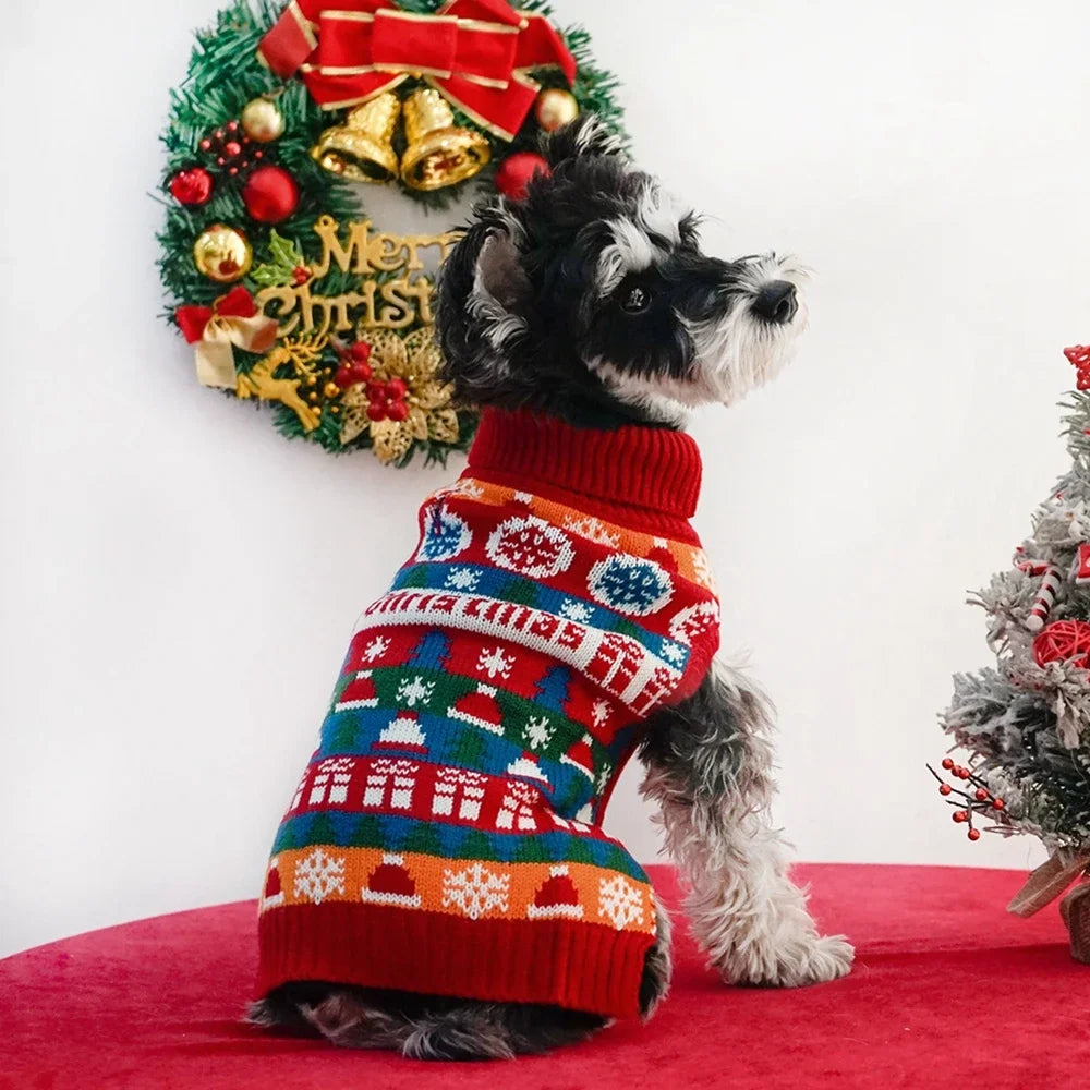 Puppy Sweaters Christmas Pet Clothes Winter Warm Knitwear for Small Dogs Cute Knitted Costumes