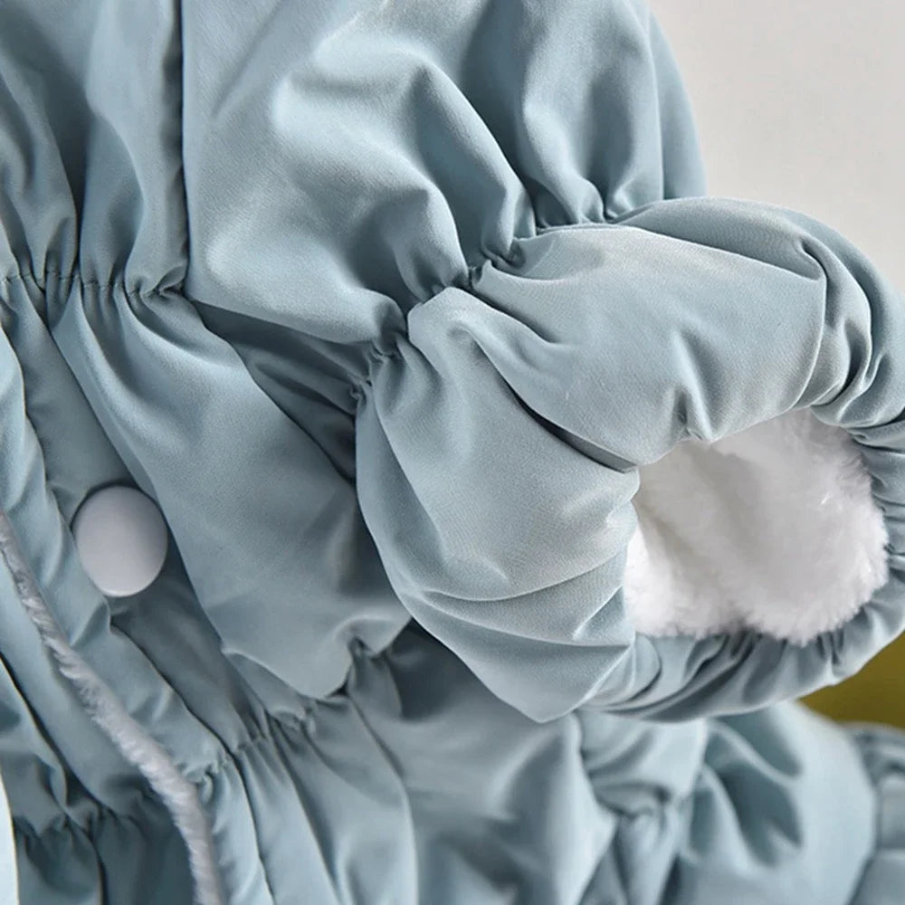 Winter Warm Dog Dress Puppy Pet Coats Princess Floral Bubble Skirt Hooded Jacket Chihuahua Yorkie Outfit Clothing