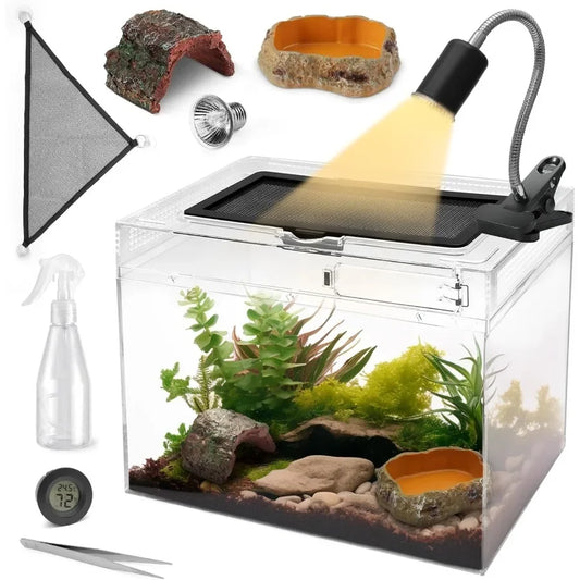 Hign-concerned Reptile Terrarium Enclosure With UV Lamp