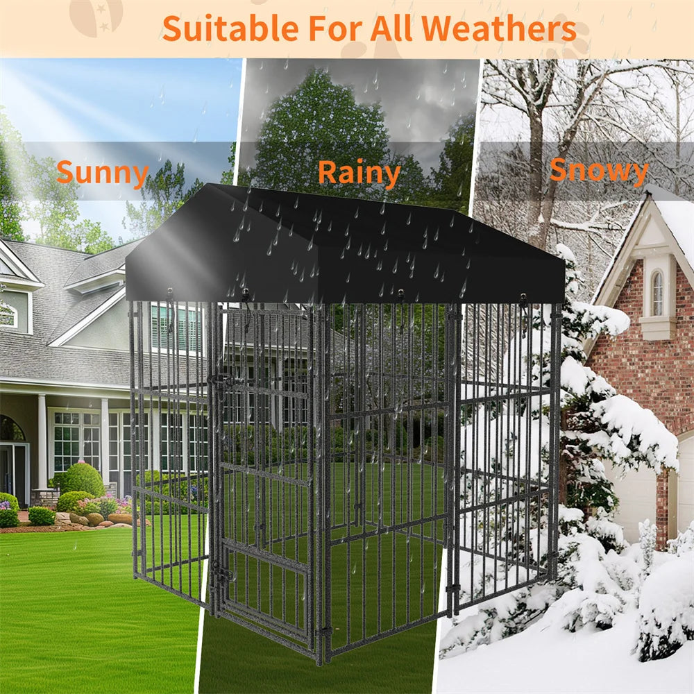 Borwarth Heavy Duty Large Dog Kennel Playpen With Roof