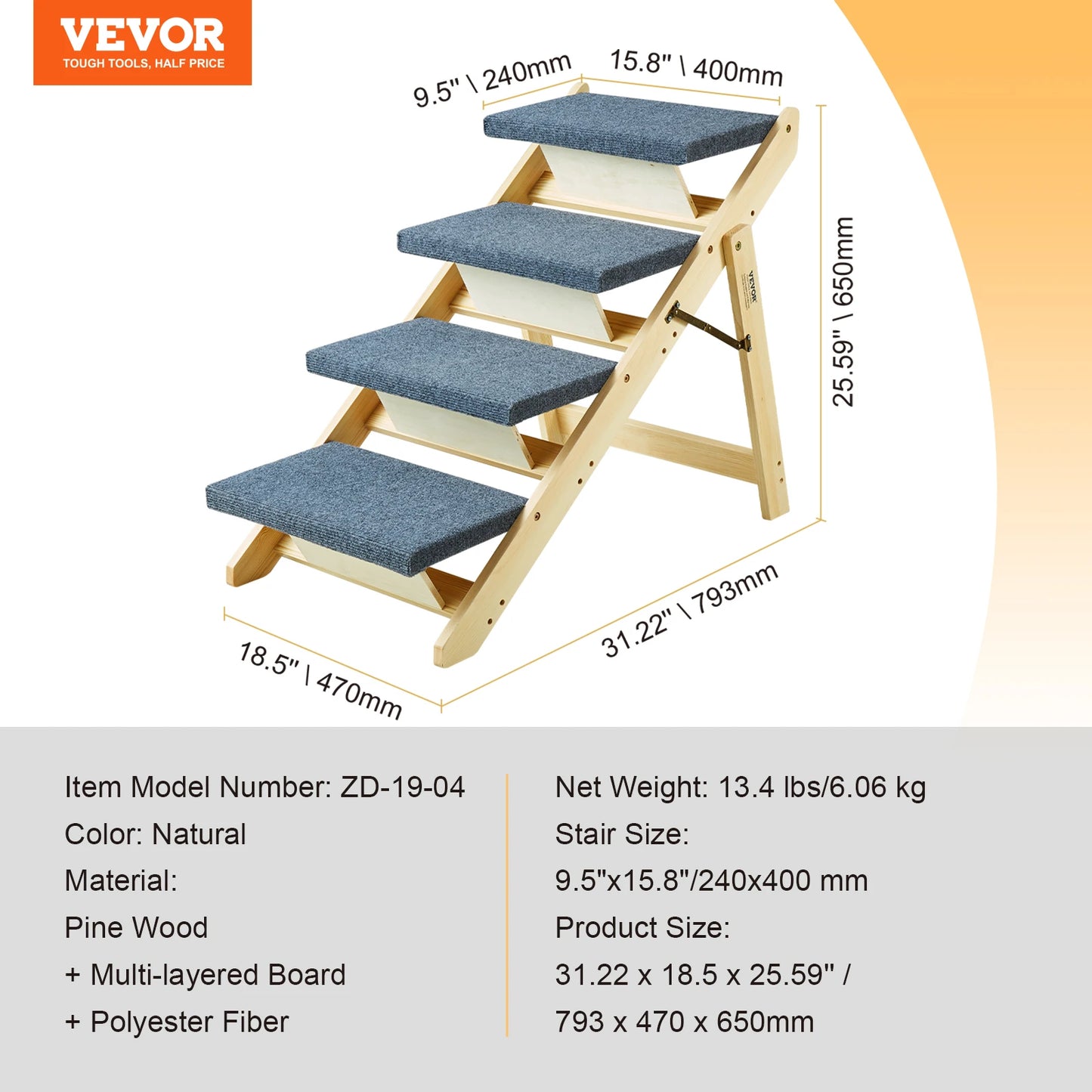 Dog Door SucceBuy Foldable Wooden Pet Steps And Ramp Beds