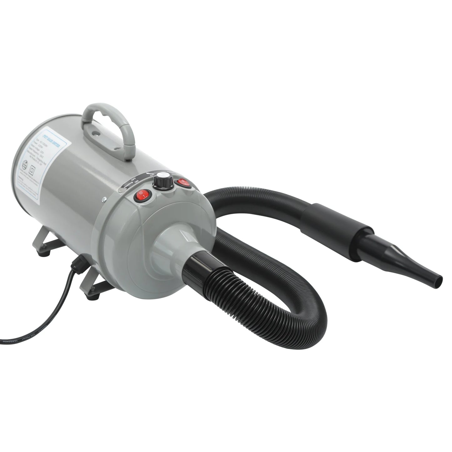 2200W Pet Hair Dryer with 4 Nozzles and Adjustable Wind Speed