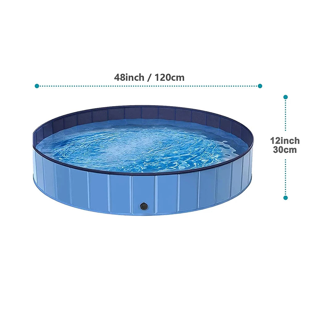 Portable Dog Swimming Pool with Cover for Large Dogs Bathing