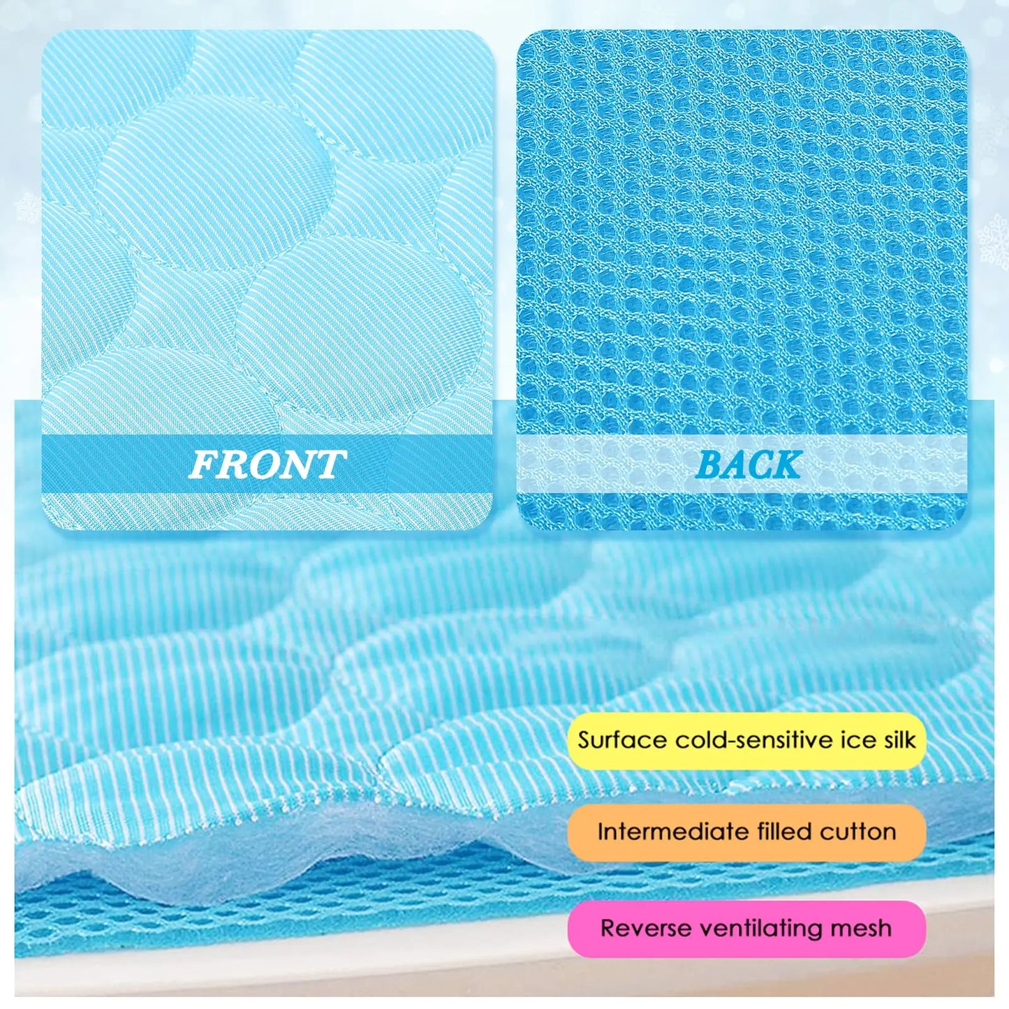 Dog Cooling Mat Moisture Proof Breathable Summer Pet Blanket