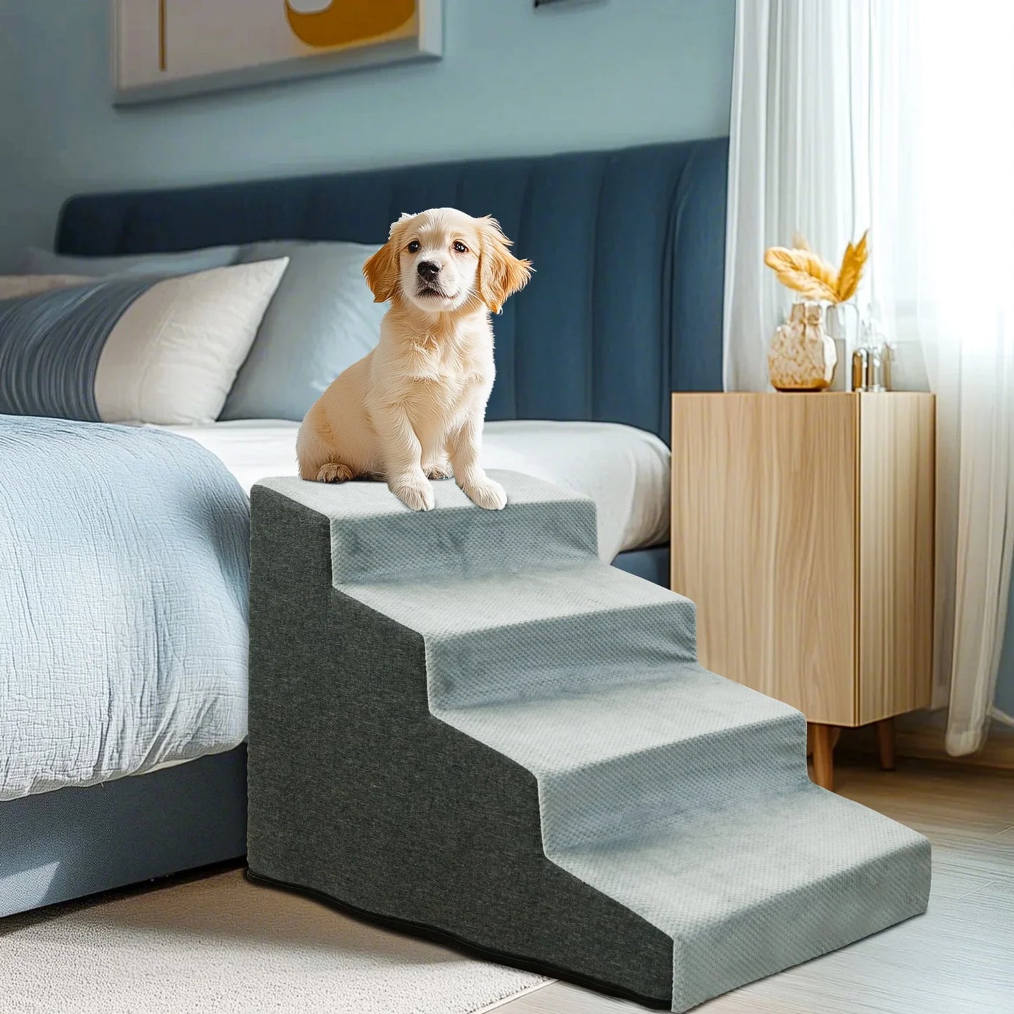 High Density Foam Dog Stairs Ramps for High Beds and Sofas