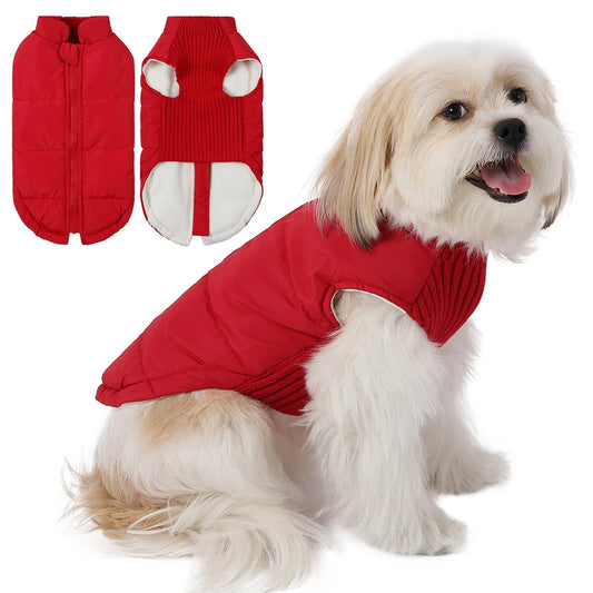 Warm Knitted Dog Vest Jacket for Autumn Winter Small Breeds