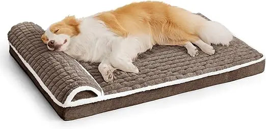 Orthopedic Dog Bed With Pillow Waterproof Egg Crate Foam