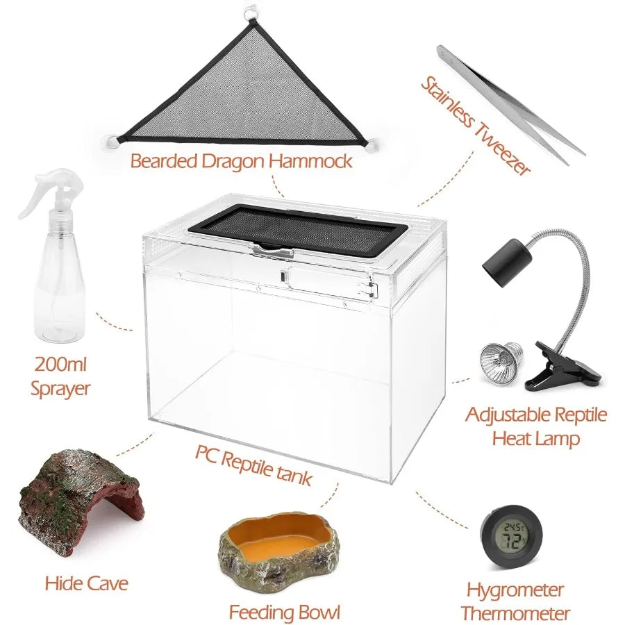 Hign-concerned Reptile Terrarium Enclosure With UV Lamp