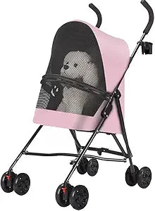 Lightweight Foldable Portable Compact Jogger Pet Stroller for Small Dogs by NoEnName