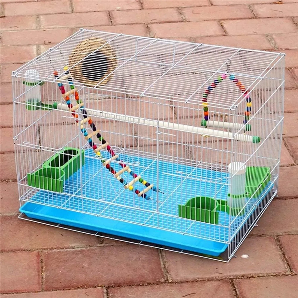 ron Wire Parrot Cages With Ladder Drinking Fountain
