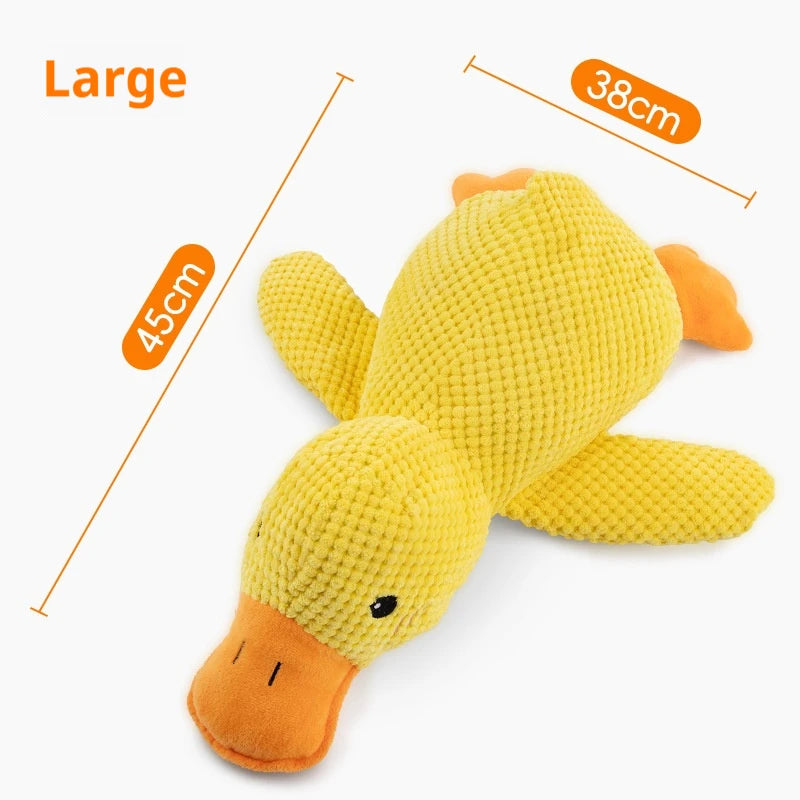 Plush Duck Dog Toy for Teeth Grinding Sound Relief and Fun