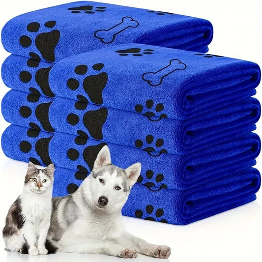 2pcs Soft Microfiber Dog Towels Quick Dry Absorbent Grooming