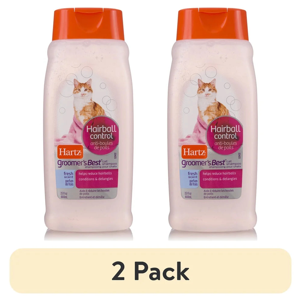 Groomer's Best Cat Shampoo Hairball Control Fresh Scent 2 Pack