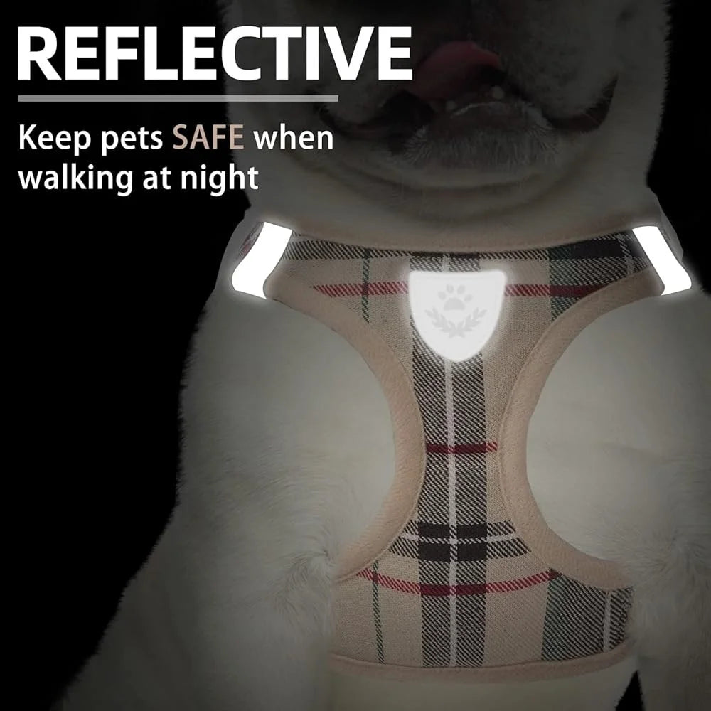 Adjustable No Pull Dog Harness Leash Set for Small to Medium Pets