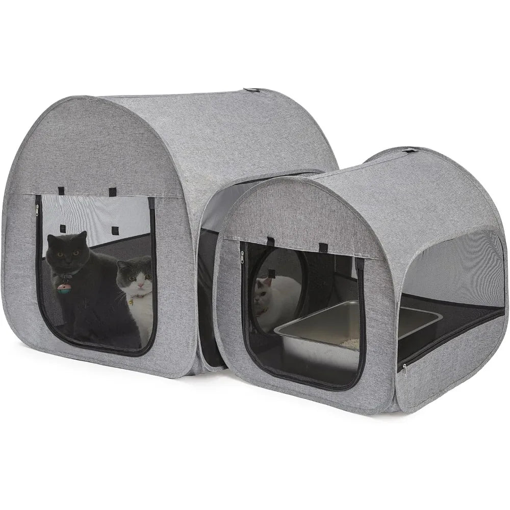 Hign-concerned Portable Cat Playpen Foldable Pet Tent