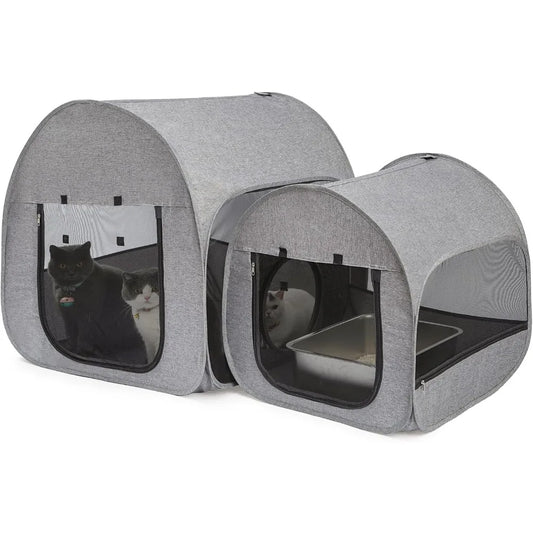 Hign-concerned Portable Cat Playpen Foldable Pet Tent