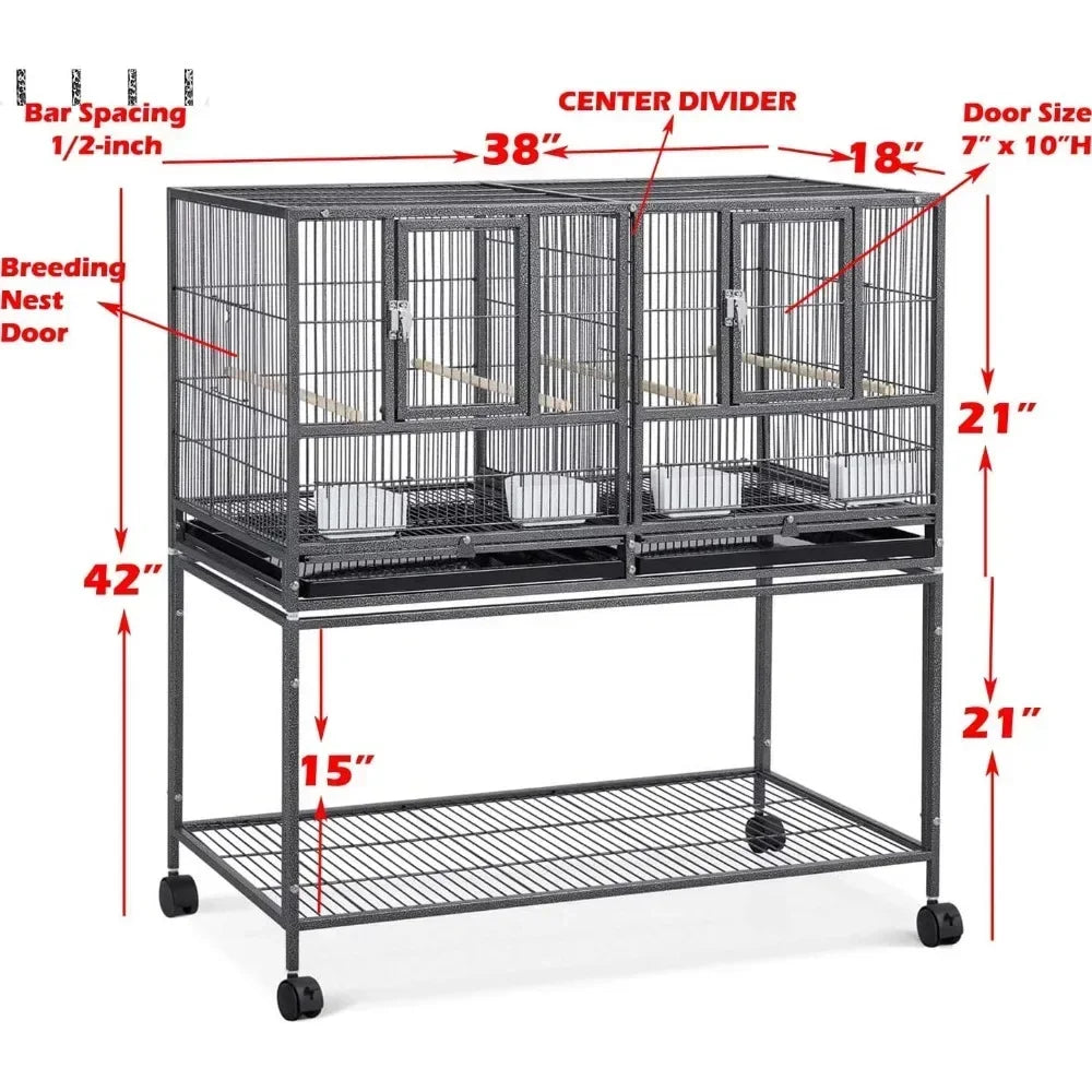 Gap Combo Breeding Stacker Center Divided Bird Cage