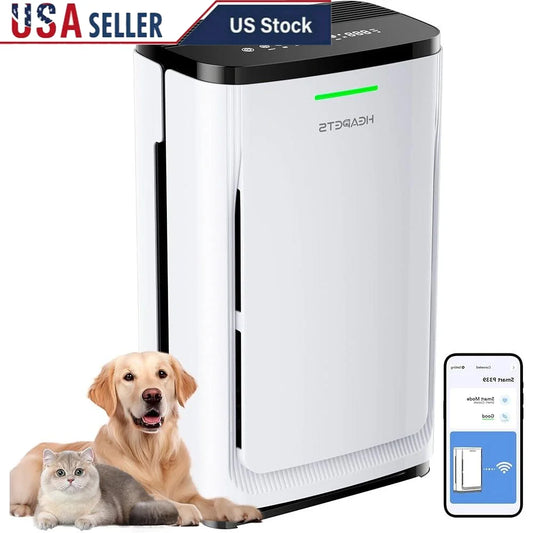 Pet Air Purifier with 7 Stage HEPA Filter for Odor Hair Dander and Allergens up to 2500 Square Feet Quiet Operation with Smart Features