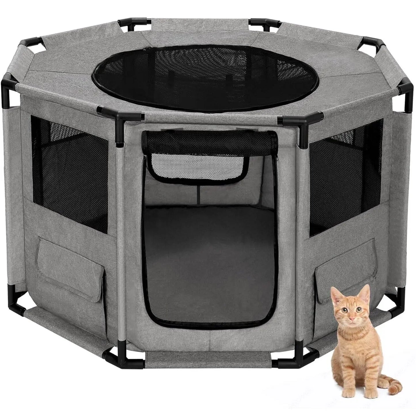 Portable Dog Playpen Indoor Outdoor Pet Exercise Cage Kennel
