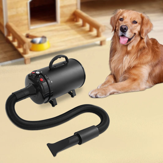 2200W Pet Hair Dryer with 4 Nozzles and Adjustable Wind Speed