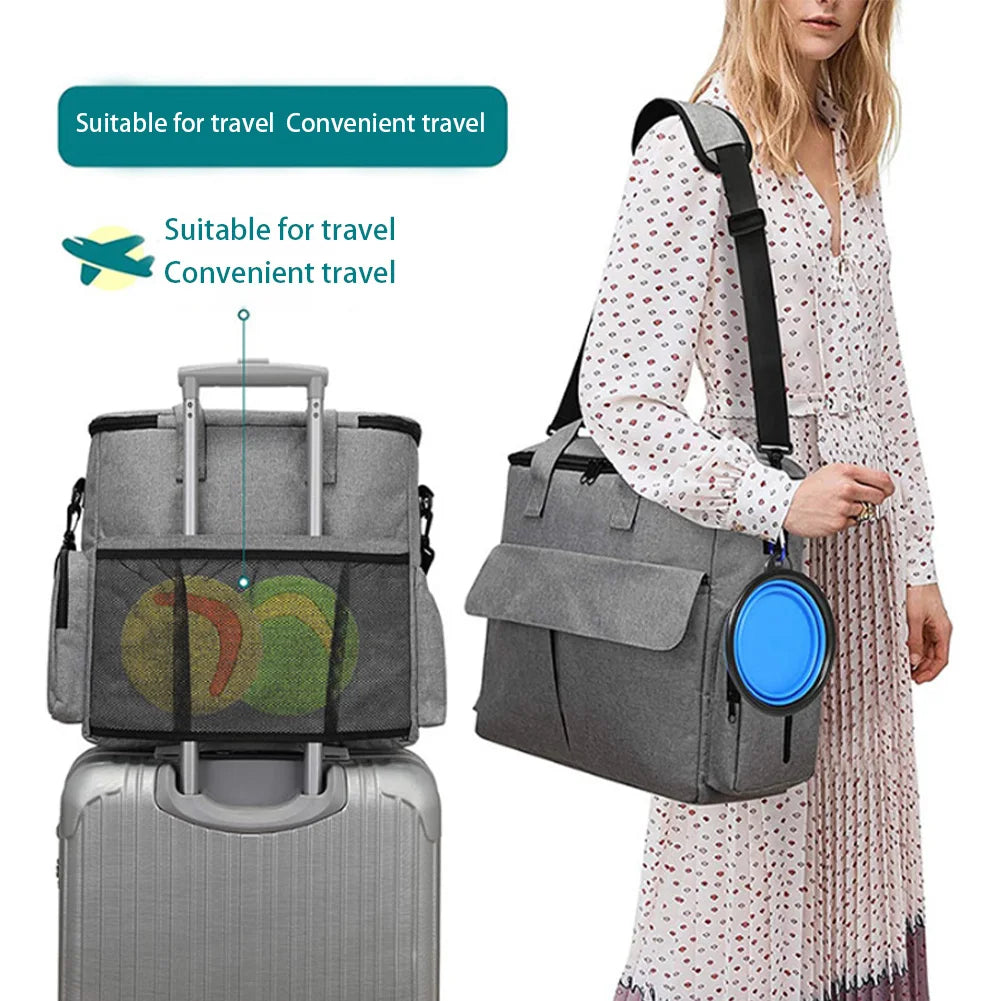 Twister.CK Dog Travel Backpack With Food Bags And Bowls