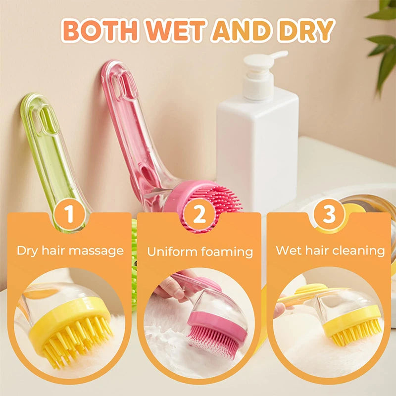 Choice Pet Bath Brush 2 In 1 BuiltIn Shampoo Dispenser