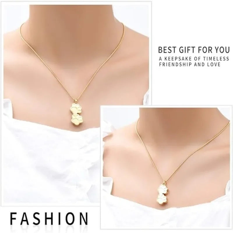 Pet Ashes Necklace Cat And Dog Claw Print Commemorative Box