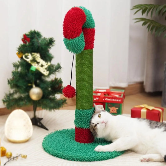 Christmas Cat Scratch Pillar Durable Paw Grinding Decompression Toy
