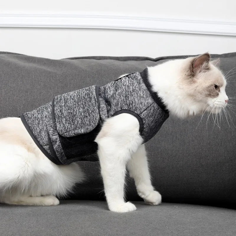 Pet Cat Vest Clothes Dog Puppy Post Operative Rehabilitation Recovery Suit Stress Relief Coat