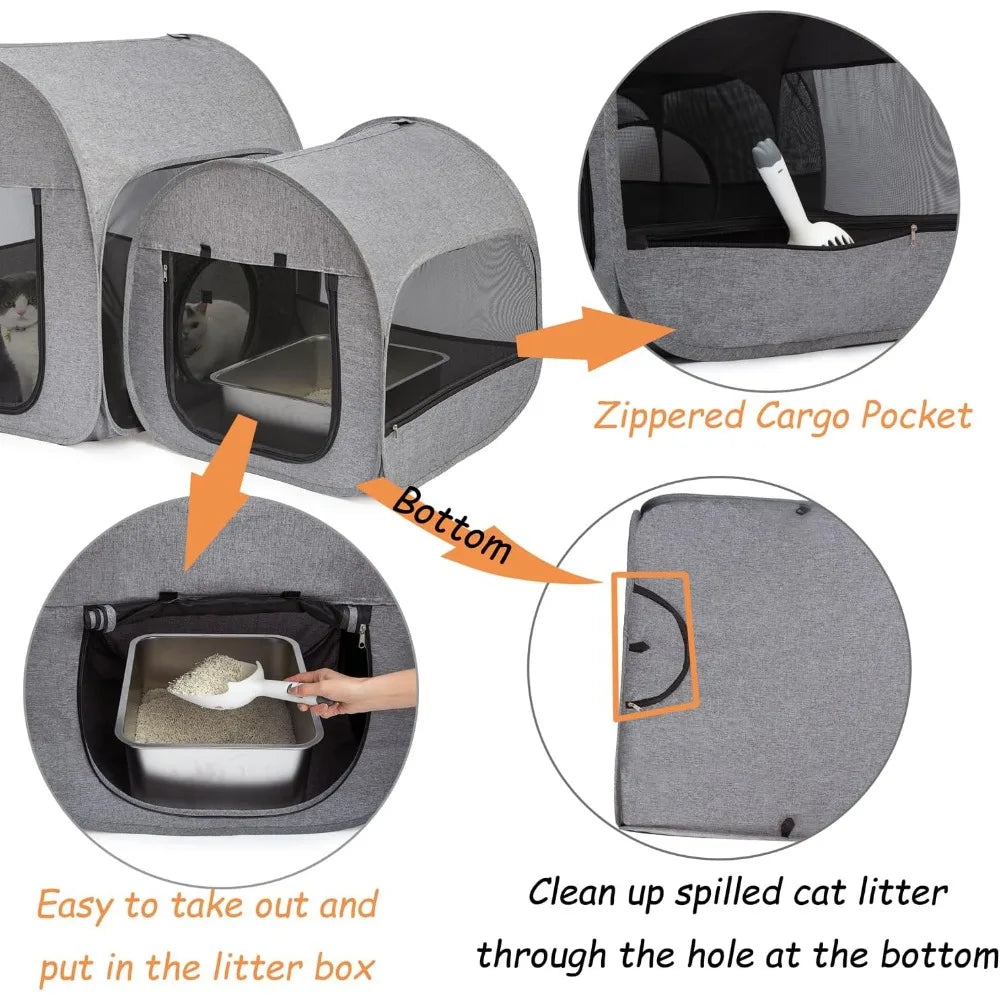 Hign-concerned Portable Cat Playpen Foldable Pet Tent