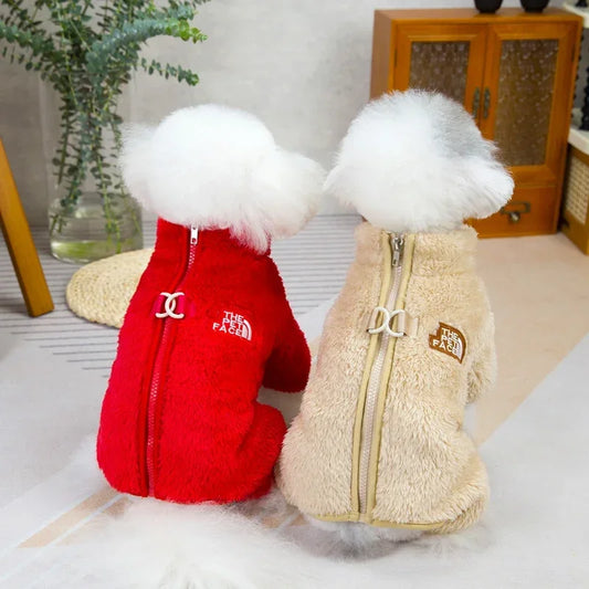 Winter Overalls Dogs Zipper Coat Warm Jumpsuit Pet Jacket Small Onesies for Maltese Bulldog Chihuahua