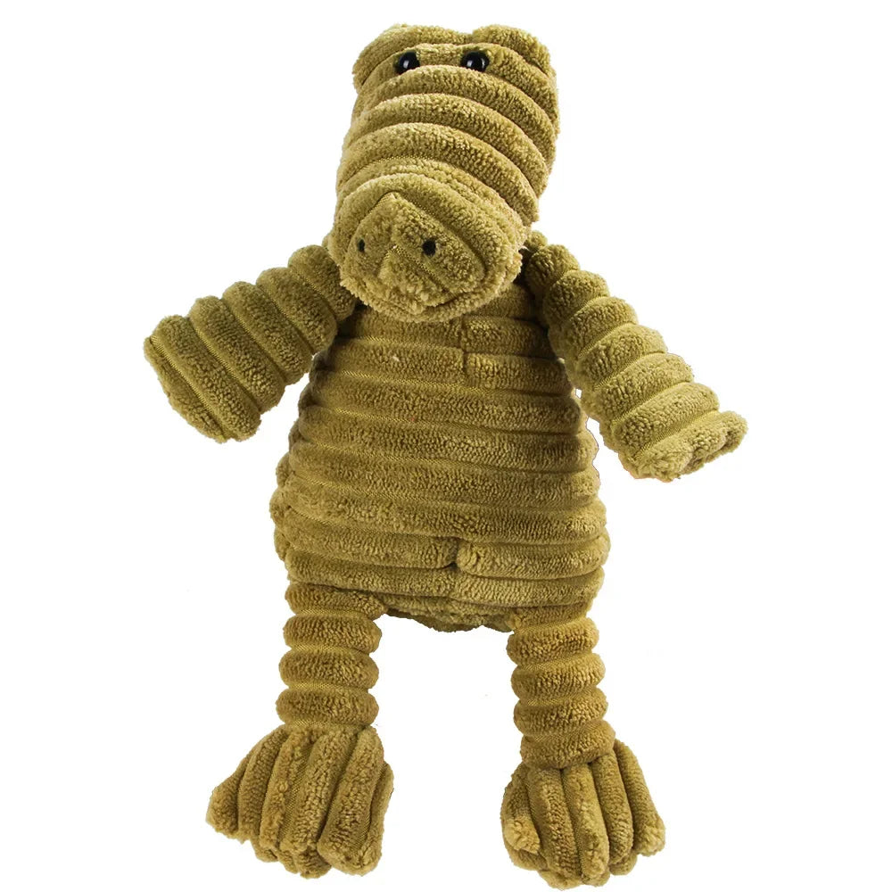 Corduroy Monkey Pig Plush Dog Toy for Molar Training and Fun