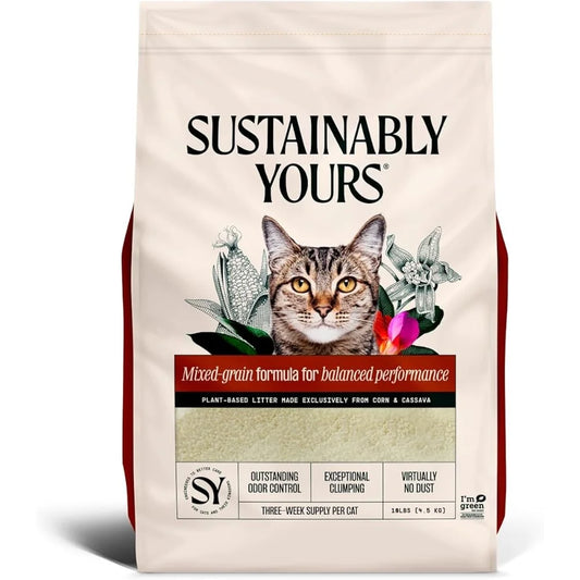 Natural Unscented Cat Litter 10 lbs Clumping Formula Odor Control