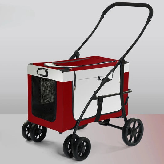 Large Space Breathable Pet Stroller for Medium Dogs 20kg Capacity