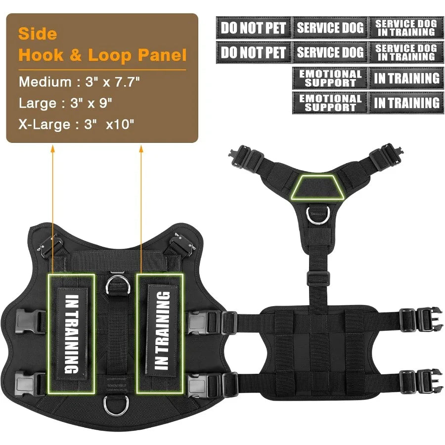 Hign Concerned Tactical MOLLE Vest For Dogs Harness