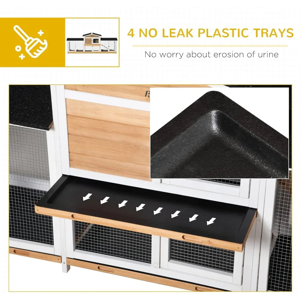 RBX Wooden Bird Hutch Playpen With Double Side Run Boxes