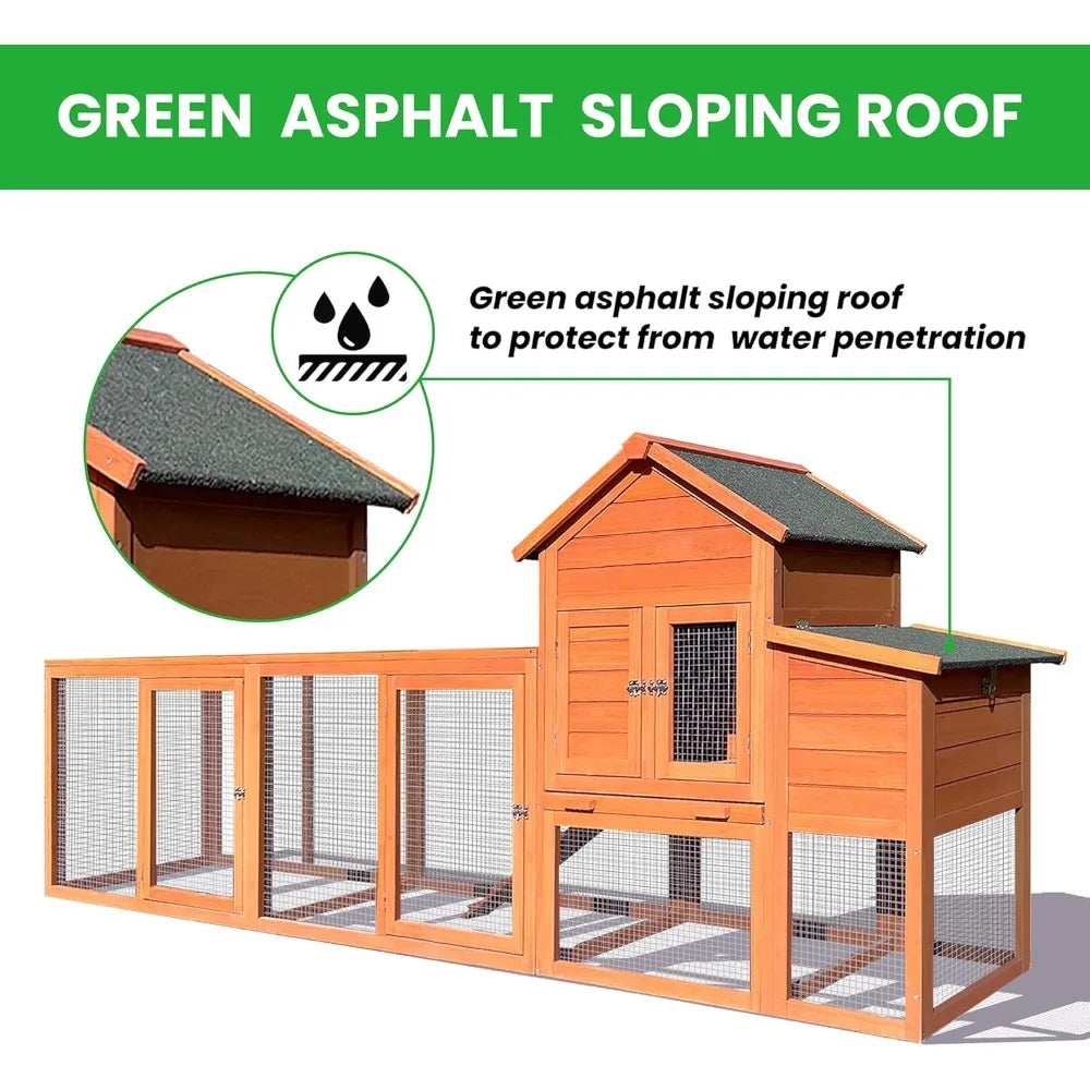 Hignconcerned Chicken Coop with Nest Box and Removable Tray