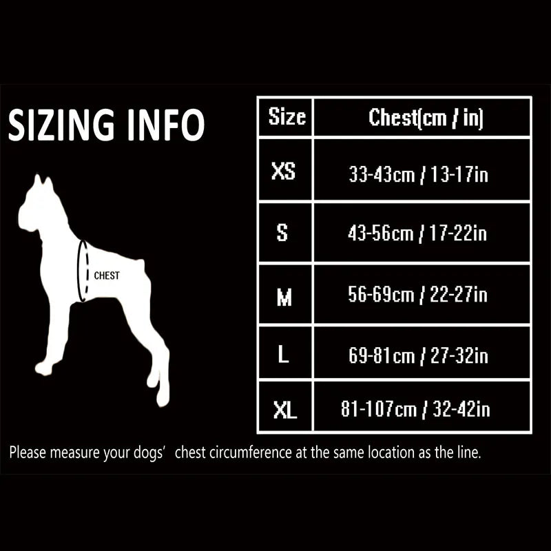 Winhyepet Training Dog Vest Reflective Light Nylon Padding Service Harness Protective Clothes for Small Medium Large Dogs