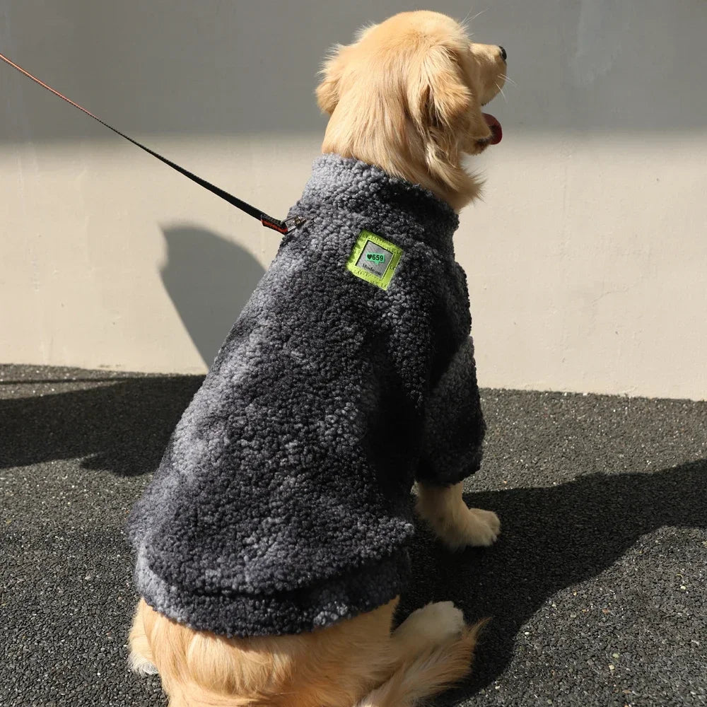 Thick Accessories Medium Large Jacket 3XL-7XL Wool Dog Windproof Winter Pet Lambs Clothes Coat
