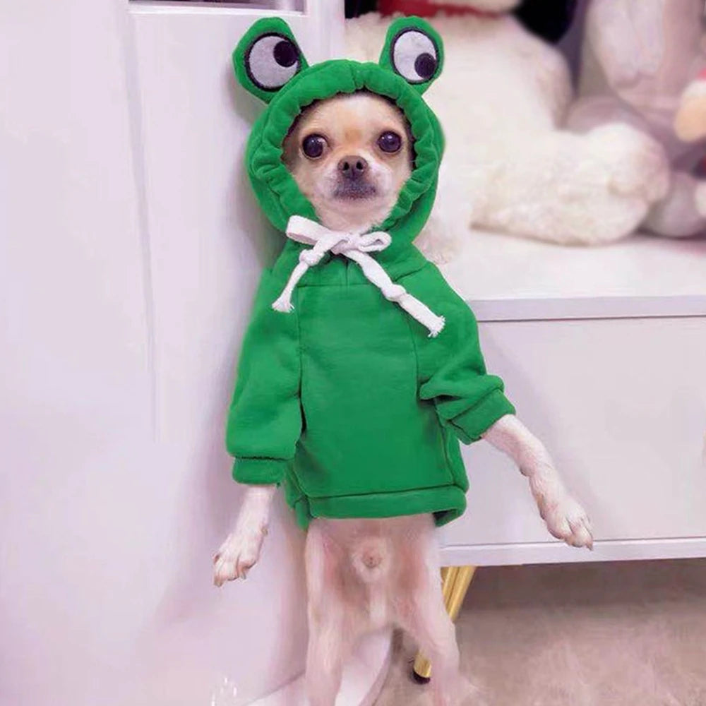 Cute Fruit Dog Clothes for Small Dogs Hoodies Warm Fleece Pet Clothing Puppy Cat Christmas Coat Chihuahua Jacket Suits