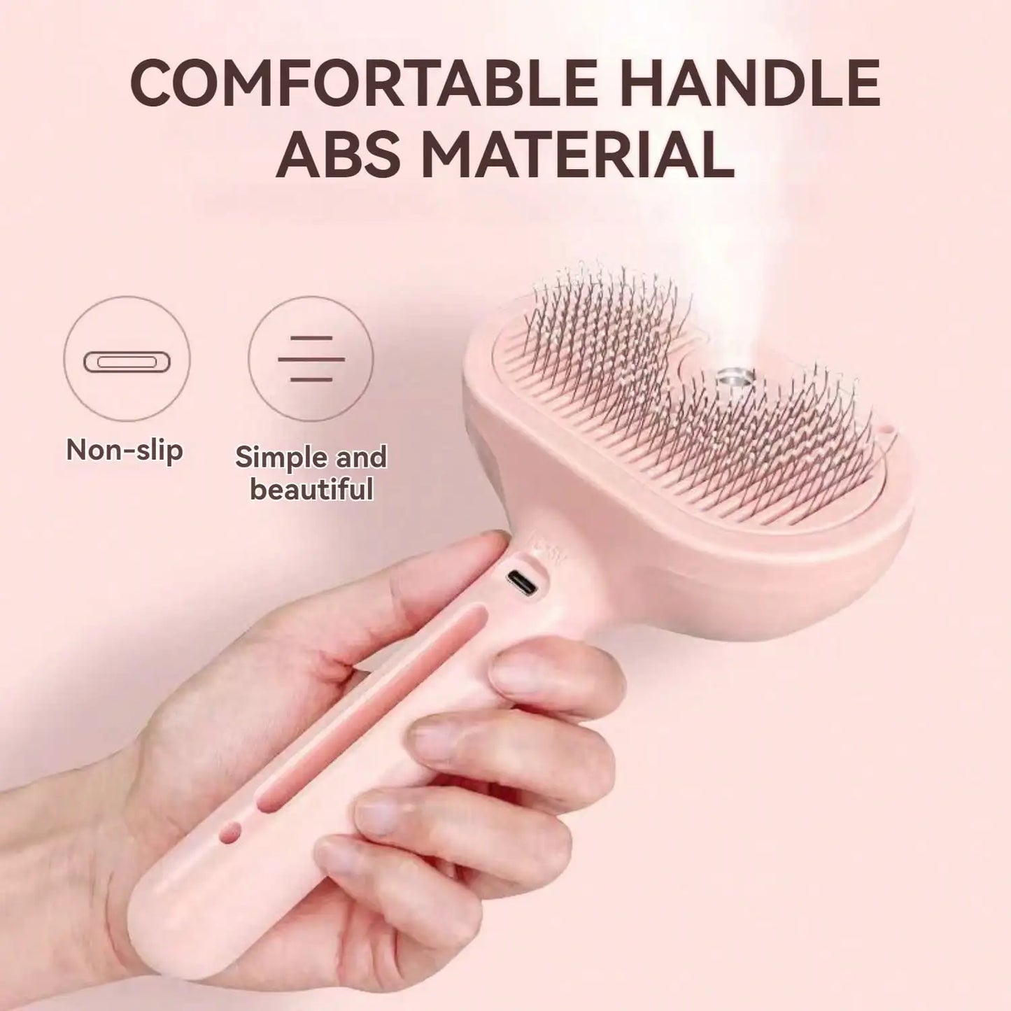 Cat Steam Brush with Spray for Easy Grooming and Shedding