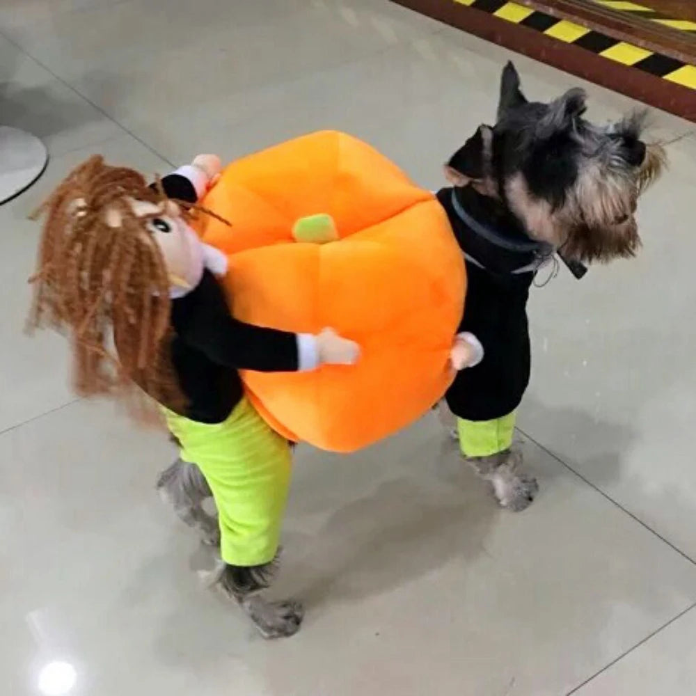 Funny Pet Cosplay Costume Small Medium Dog Leotard Coat Halloween Christmas Pumpkin Cat Clothing