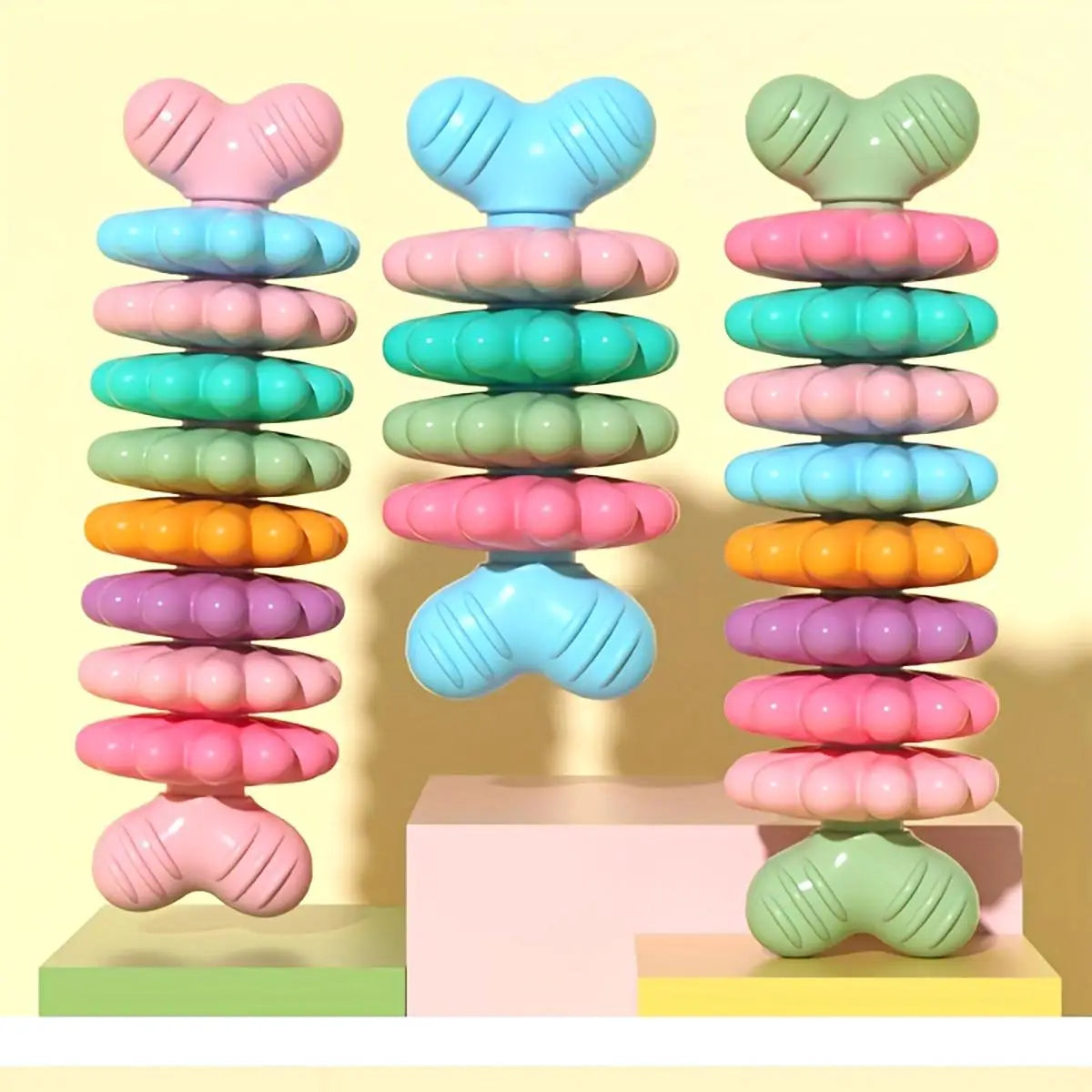 Durable 2PCS Multi Color Dog Chew Toys for Dental Care