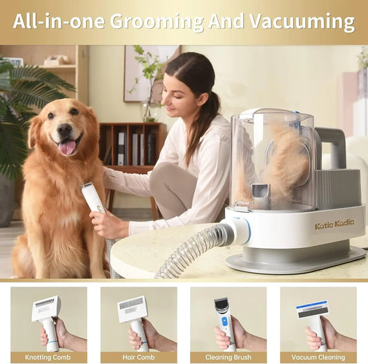 5in1 Pet Grooming Kit With Vacuum Hair Remover